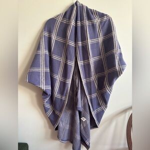 Anthro Moth Dalsand plaid cocoon shawl kimono cardigan